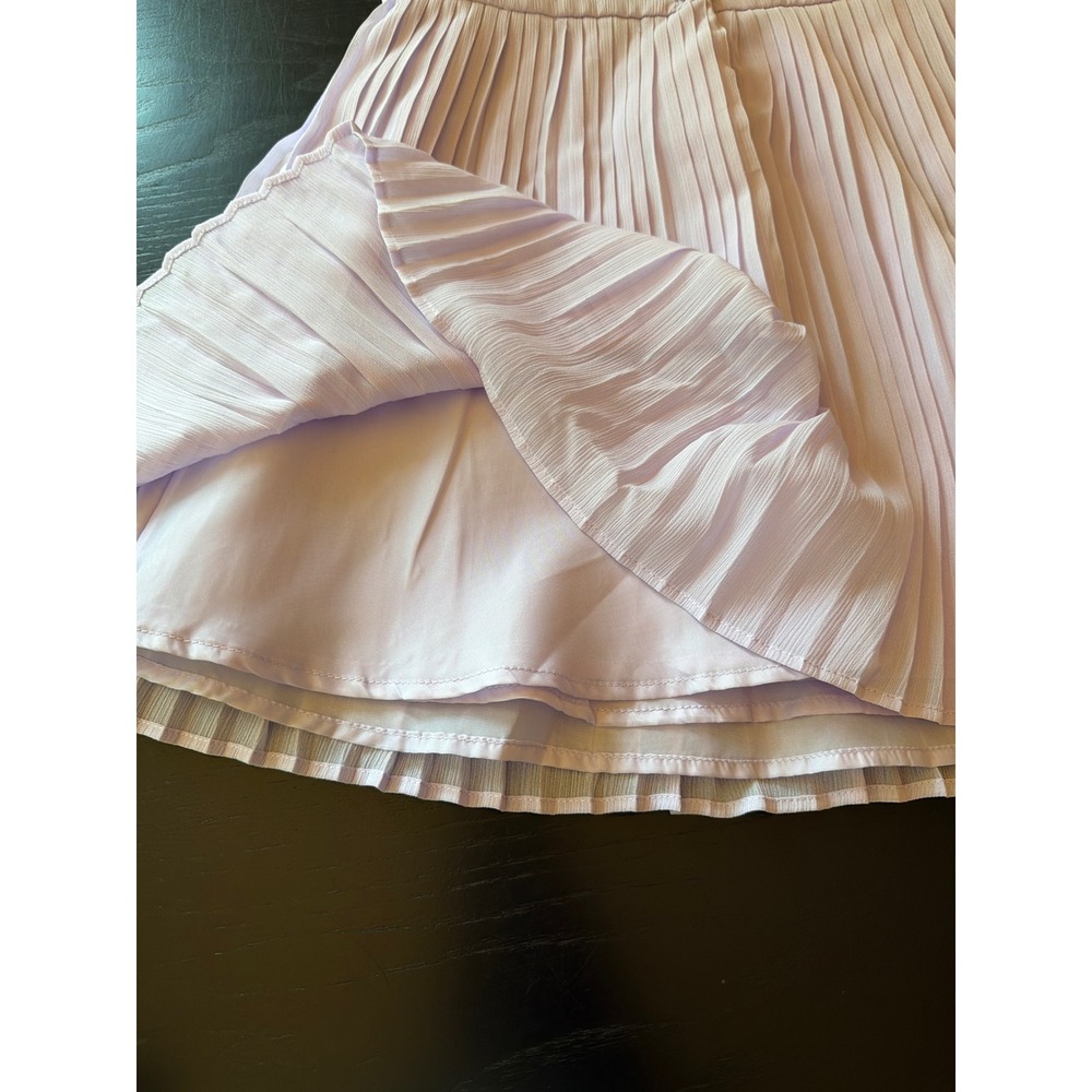 Janie and Jack Dress Lavender Purple Pleated Chiffon Flower Sleeveless Size 6 - Picture 6 of 6